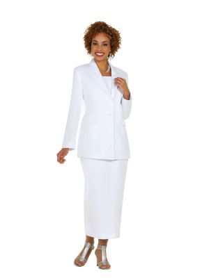 Skirt Suit White for Clergy Womens