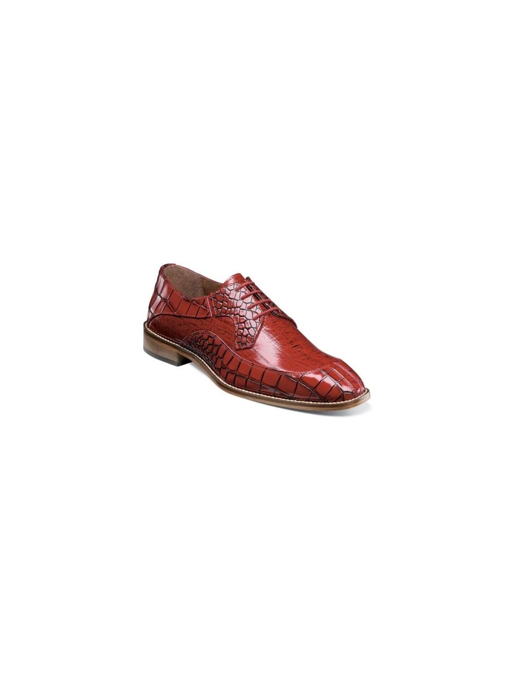 Red Metallic Patent Leather Lace Up Mens Oxfords Dress Shoes