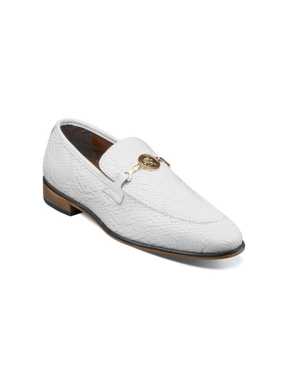 white stacy adams loafers