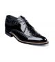 Stacy Adams Dayton Ostrich Print Oxford Shoe in Black (00375-01)