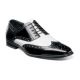 Stacy Adams Tinsley Wing-Tip Oxford in Black/White 