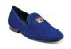 Stacy Adams Valet Quilted Velour Plain Toe Smoking Slipper in Blue (25166-400) 