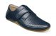 Stacy Adams Omega Moc Toe Strap Loafer in Navy (25362-410)