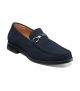 Stacy Adams Paragon Moc Toe Bit Loafer in Navy Suede (25485-415)