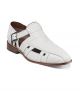 Stacy Adams Calvino Leather Sole City Sandal in White (25577-100)