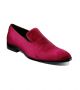 Stacy Adams Savion Plain Toe Velour Loafer in Cranberry (25613-608)
