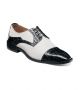 Stacy Adams Tedesco Cap Toe Oxford in Black/White (25630-111)