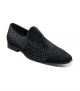 Stacy Adams Shapshaw Velour Moc Toe Loafer in Black (25642-001)