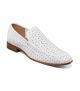 Stacy Adams Winden Moc Toe Perf Loafer in White (25645-100)
