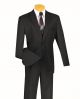 Vinci Executive Two-Piece Gabardine Suit in Black (2AA-B)