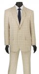 Vinci Executive Two-Piece Single-Breasted Men's Suit in Beige (2RW-5T)
