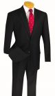 Vinci Two-Piece Single-Breasted Wool Suit in Black (2W100-B)