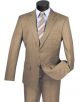 Vinci Two-Piece Slim Fit Single-Breasted Wool Suit in Khaki (2WRK-1K)