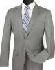 Vinci Two-Piece Slim Fit Single-Breasted Wool Suit in Gray (2WRK-1G)