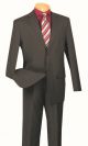 Vinci Two-Piece Single-Breasted Pin Stripe Suit in Black (2WS-1B)