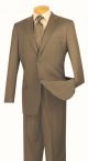 Vinci Two-Piece Single-Breasted Pin Stripe Suit in Taupe (2WS-1T)