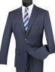 Vinci Two-Piece Slim Fit Single-Breasted Window Pane Wool Suit in Navy (2WWP-1N)