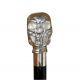 Vista Brass Skull Handle Walking Stick in Silver (40114S)