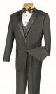 Vinci Classic Four-Piece Wool-Feel Tuxedo in Gray (4TV-1G)