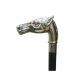 Vista Brass Horse Handle Walking Stick in Silver (50404S)