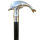 Vista Brass Dolphin Handle Walking Stick in Silver (50407S)