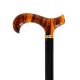 Vista Fashion Acrylic Derby Walking Stick in Scorched Amber (70403)