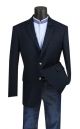 Vinci Regular-Fit Single-Breasted Sport Coat in Navy (B-TRN)