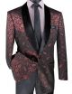 Vinci Flora Single Breasted Sport Coat in Ruby (BF-1R)