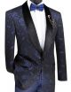 Vinci Flora Single Breasted Sport Coat in Sapphire (BF-1S)