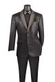 Vinci Regular Fit Single Breasted Sport Coat in Black (BF-6B)