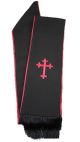Menz Clergy Stole in Black/Red (MCS4)