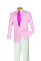 Vinci Slim Fit Linen Single-Button Sport Coat in Pink (BLS-01P)