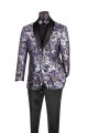 Vinci Modern Fit Jacquard Fabric Single Breasted Sport Coat in Navy (BM-3N)