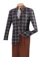 Vinci Slim Fit Glen Plaid Two-Button Sport Coat in Brown (BS-01B)