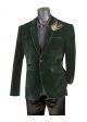 Vinci Slim Fit Velvet Two-Button Sport Coat in Emerald (BS-02E)