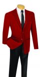 Vinci Slim Fit Velvet Two-Button Sport Coat in Red (BS-02R)