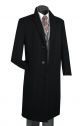 Black Vinci Single-Breasted Top Coat (CL48-1)