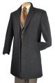 Vinci Single-Breasted Three Button Car Coat in Charcoal (CS38-1C)