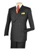 Vinci Executive Two-Piece Double-Breasted Suit in Black (DC900-1B)