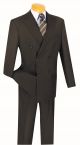 Vinci Executive Two-Piece Double-Breasted Suit In Brown (DC900-1C)