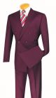 Vinci Executive Two-Piece Double-Breasted Suit In Burgundy (DC900-1M)