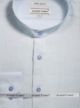 Avanti Uomo Men's Slim Fit Textured Banded Collar Dress Shirt in Blue (DNS11-1)