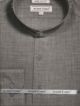 Avanti Uomo Men's Slim Fit Textured Banded Collar Dress Shirt in Grey (DNS11-2)