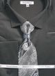 Daniel Ellissa Men's Solid Cotton Dress Shirt Set in Black (DS3798P2-1)
