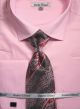 Daniel Ellissa Men's Solid Cotton Dress Shirt Set in Pink (DS3798P2-4)