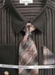 Daniel Ellissa Men's Stripe Pattern Tone on Tone Dress Shirt Set in Black/Taupe (DS3807P2-1)