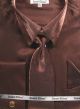 Daniel Ellissa Men's Metallic Velvet Dress Shirt Set in Brown (DS3808P2-1)