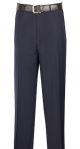 Vinci Flat Front Wool-Feel Dress Pant in Navy (FF-RSN)