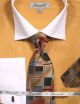 Fratello Men's Solid Two Tone Dress Shirt Set in Honey Gold (FRV4140P2-3)