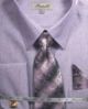 Fratello Men's Solid Dress Shirt Set in Lavender (FRV4148P2-3)